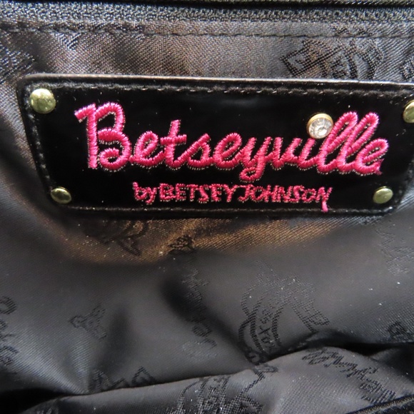 Betseyville Betsey Johnson Pink Bows and White Polka Dots Handbag Purse - Picture 14 of 16